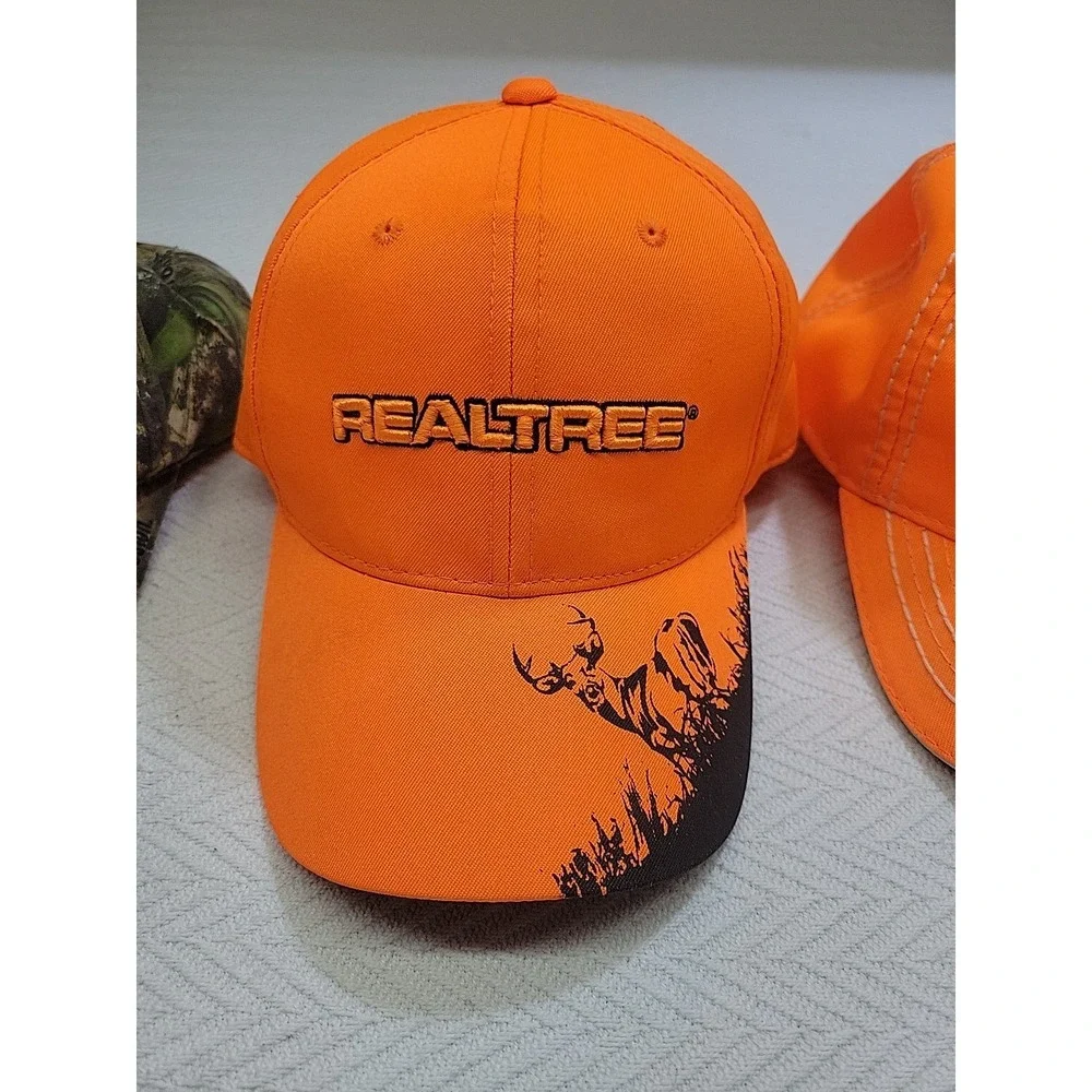 Mossy Oak Realtree Cabela's Hat Lot 3‎ Camo Blaze Orange Hunting Caps